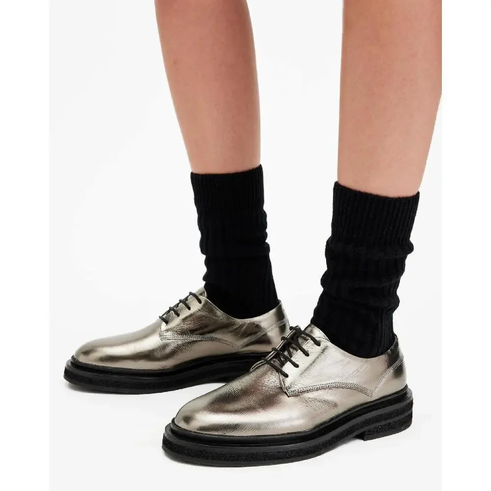 AllSaints ESCHER DERBY LOAFER - Lace-ups - gunmetal grey US 7/ EU 37